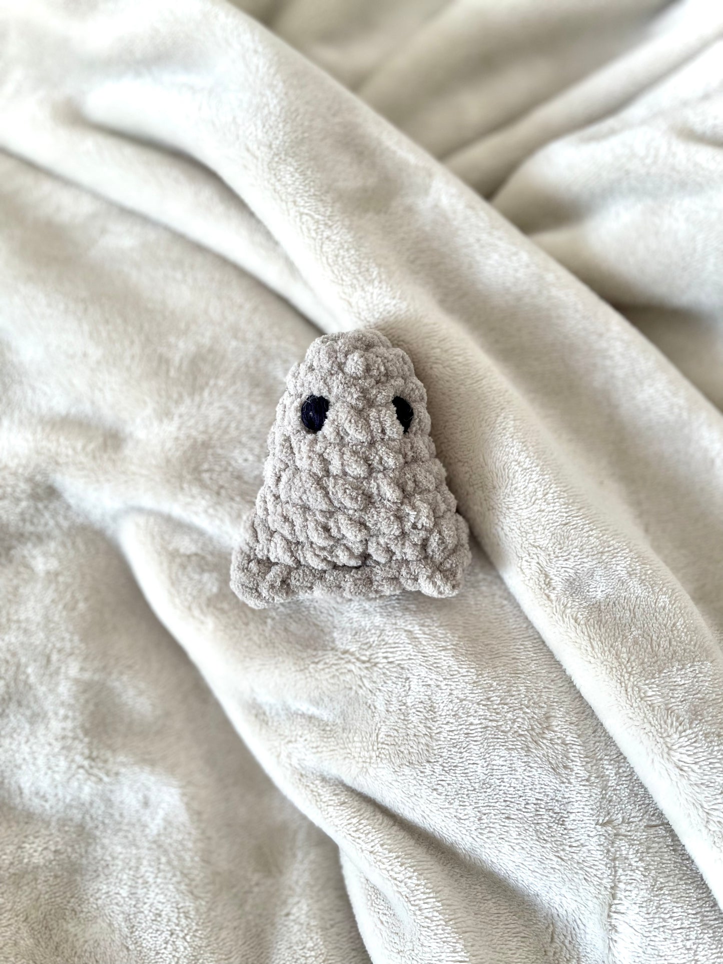 Bitty Ghost Plushie - Pale Grey