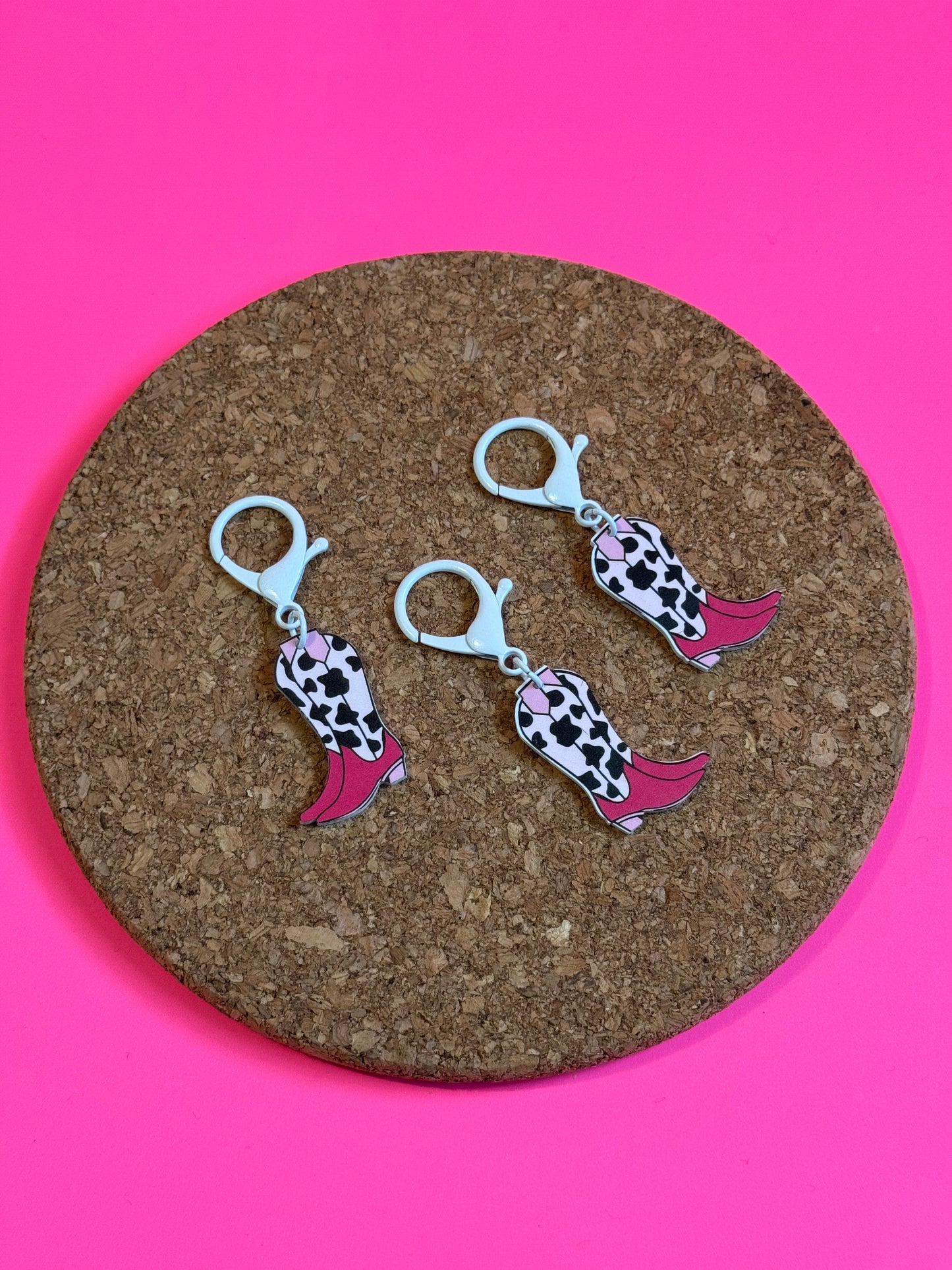 *METAL* XL Cowgirl Boots Stitch Markers