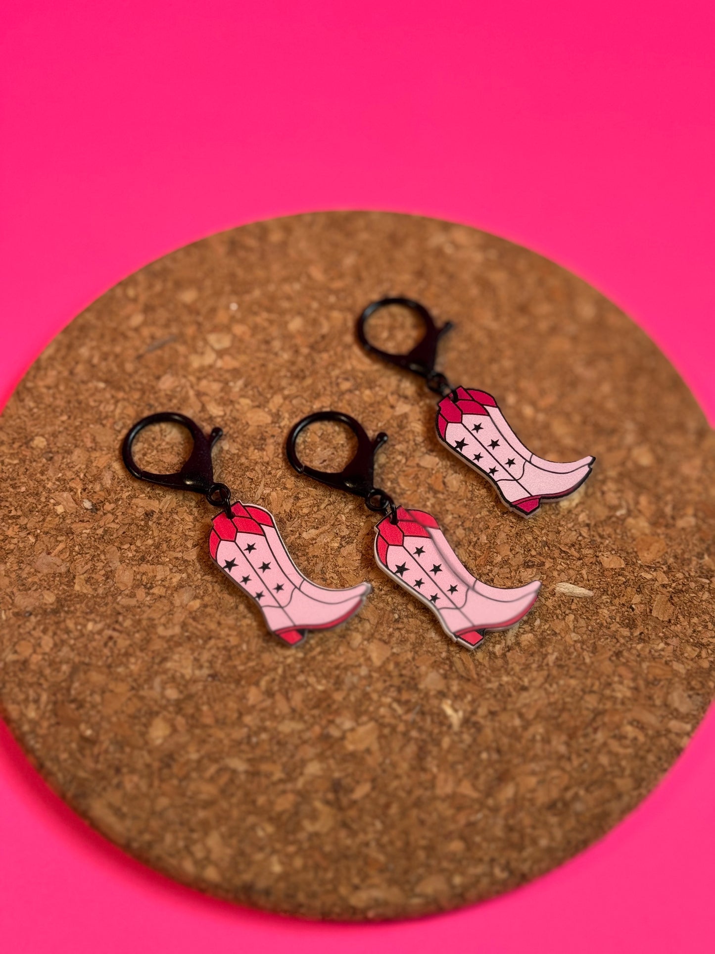 *METAL* XL Cowgirl Boots Stitch Markers