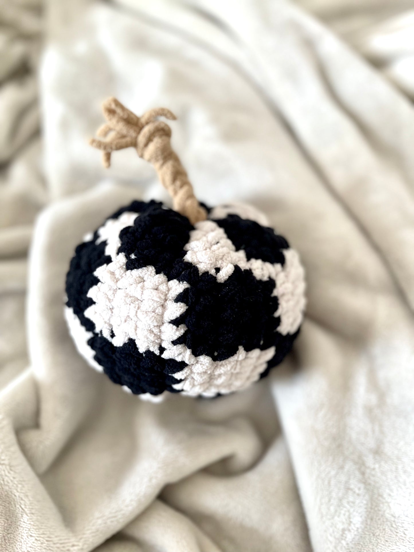 Checker Pumpkin - Black & White Beach