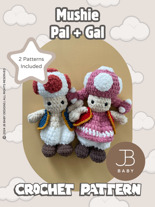 Mushie Pal + Gal CROCHET PATTERN BUNDLE (2 Patterns Included)