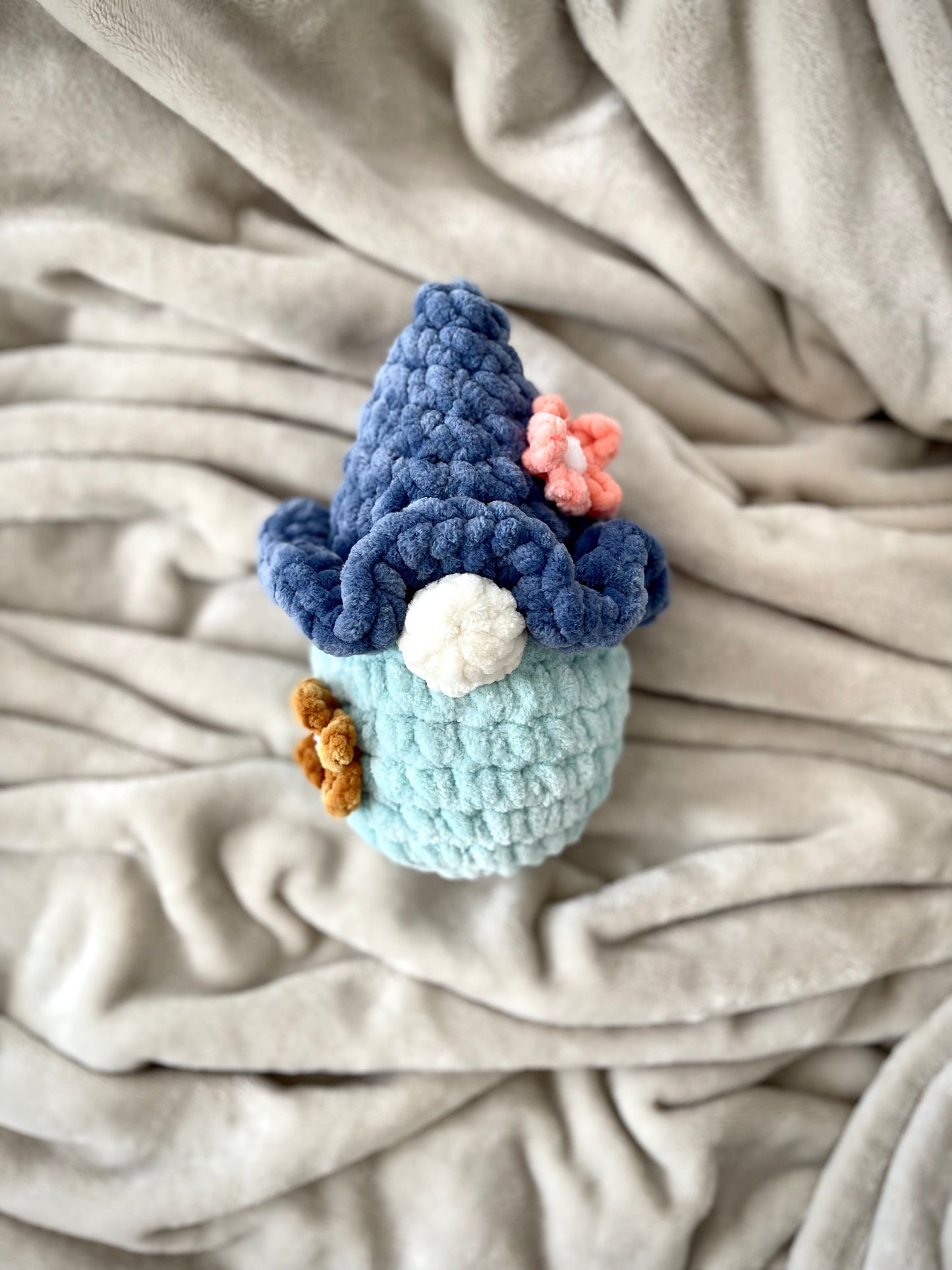 Jumbo Garden Gnome - Country Blue & Chalk Blue