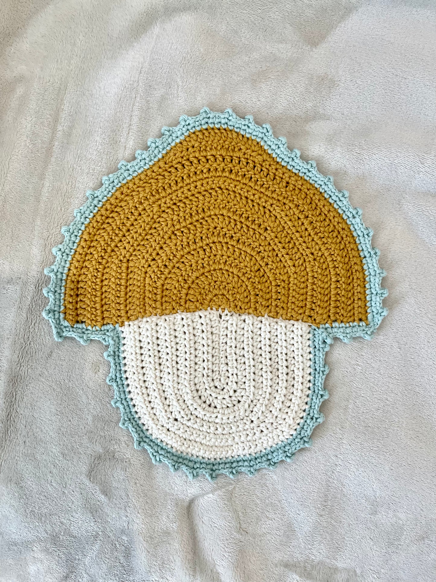 Mushie Lovey - Mustard & Dusty Mint