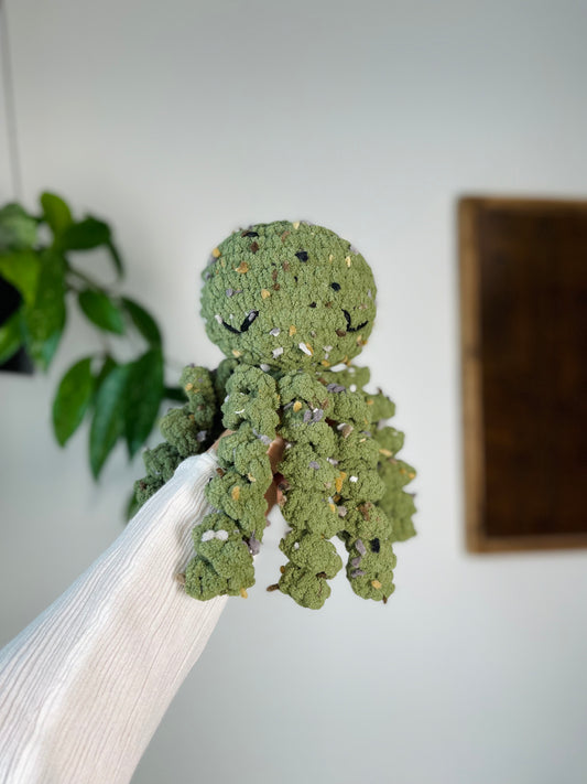 Ollie Octopus Rattle- Camo Confetti