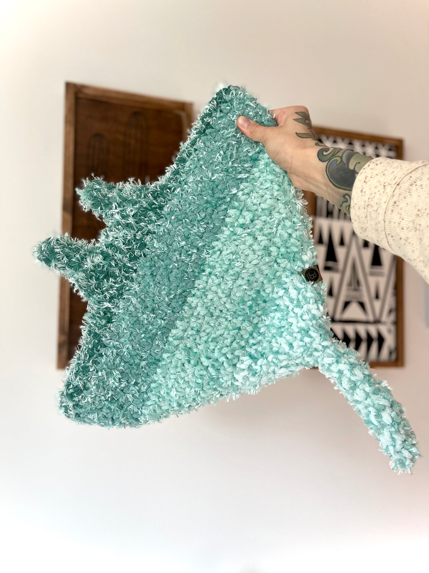 Blanket Ray - Fuzzy Jungle Green Ombré